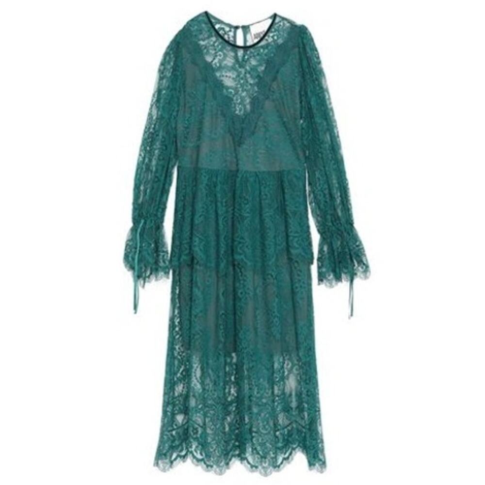 NWT ANIYE BY Green Lace‎ Abito Mindy Midi Dress Size XS